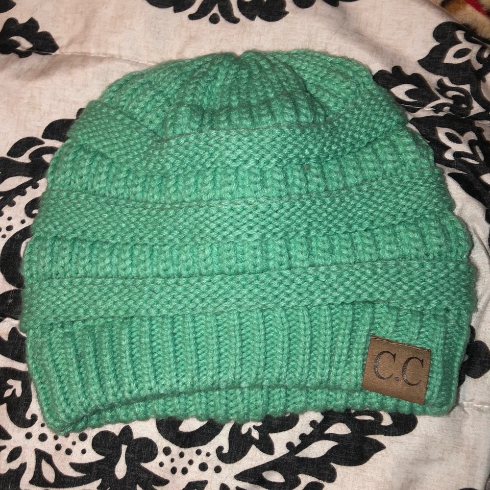 Sea foam green CC Beanie